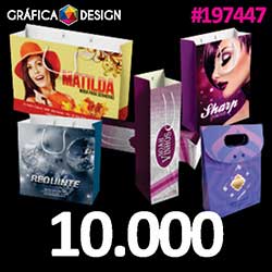 10.000 cópias iguais | Sacolinha para Bijuteria  | id 197447 | +-12x16x4cm | Papel Couchê 300g PAPEL CARTÃO + ENCORPADO | Faca Corte Padrão | Impressão FRENTE Colorida apenas | 4x0 cores