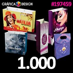 1.000 cópias iguais | Sacolinha para Bijuteria Laminação Fosca | id 197459 | +-12x16x4cm | Papel Couchê 300g PAPEL CARTÃO + ENCORPADO | Faca Corte Padrão | Impressão FRENTE Colorida apenas | 4x0 cores