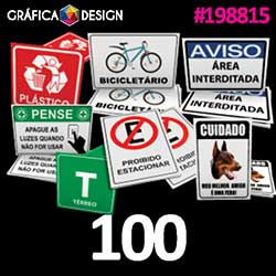 100 cópias iguais | Placas de Sinalização/Informativa Grande Cristal Frente e Verso | id 198815 | +-45x30cm | Plástico PVC 0,5mm  Médio BRILHO CRISTAL | Acabamento Padrão | Impressão FRENTE Colorida apenas | 4x0 cores