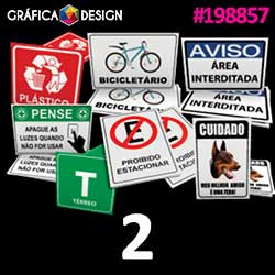 2 cópias iguais | Placas de Sinalização/Informativa Larga Cristal Frente e Verso | id 198857 | +-44x14cm | Plástico PVC 0,5mm  Médio BRILHO CRISTAL | Acabamento Padrão | Impressão FRENTE Colorida apenas | 4x0 cores