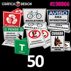 50 cópias iguais | Placas de Sinalização/Informativa Larga Cristal Frente e Verso | id 198866 | +-44x14cm | Plástico PVC 0,5mm  Médio BRILHO CRISTAL | Acabamento Padrão | Impressão FRENTE Colorida apenas | 4x0 cores