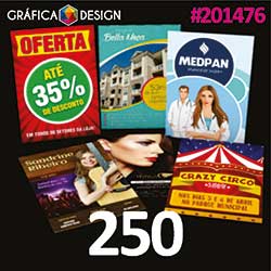 250 cópias iguais | Cartaz | id 201476 | 21x45cm A3 MINI | Papel Couchê 170g FOSCO, NOBRE & CHIC | Impressão FRENTE Colorida apenas | 4x0 cores