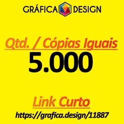 5.000 cópias iguais | Catálogo 16 Páginas | id 11887 | 21x30cm A4 Sulfite Impressora | Papel Couchê 120g NORMAL | 1 (uma) Dobra + Intercalação + 2 (dois) Grampos | Impressão FRENTE e VERSO Coloridos | 4x4 cores