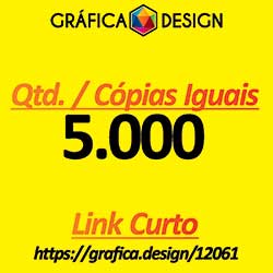5.000 cópias iguais | Catálogo 8 Páginas | id 12061 | 21x30cm A4 Sulfite Impressora | Papel Couchê 120g NORMAL | Aplicação de Verniz UV Brilho Total Frente & Verso + 1 (uma) Dobra + Intercalação + 2 (dois) Grampos | Impressão FRENTE e VERSO Coloridos