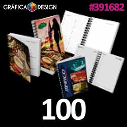 100 cópias iguais | Agenda Diária A5 Capa Dura Laminação Fosca | id 391682 | 15x21cm A5 +-Metade da Sulfite | Papelão Horlle + Papel Reciclato 150g | Miolo Pronto com 328 Páginas + Encadernação Garra Wire-O | Impressão FRENTE Colorida apenas | 4x0 co
