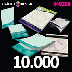 10.000 cópias iguais | Receituáro | id 49268 | 15x21cm A5 +-Metade da Sulfite | Papel Sulfite 90g PAPEL SIMPLES | Bloco Colado c/ 100 folhas | Impressão FRENTE Colorida apenas | 4x0 cores