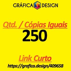 250 cópias iguais | Catálogo 12 Páginas | id 409658 | 10x15cm A6 +-4 dentro da Sulfite | Papel Couchê 150g Padrão MELHOR | 1 (uma) Dobra + Intercalação + 2 (dois) Grampos | Impressão FRENTE e VERSO Coloridos | 4x4 cores