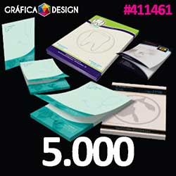 5.000 cópias iguais | Receituáro | id 411461 | 15x21cm A5 +-Metade da Sulfite | Papel Sulfite 120g PAPEL + ENCORPADO | Impressão FRENTE e VERSO Coloridos | 4x4 cores