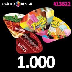 1.000 cópias iguais | Ventarola | id 13622 | 20x27cm A4 MINI | Sulfite Menor | Papel Couchê 300g PAPEL CARTÃO + ENCORPADO | Faca Corte Padrão | Impressão FRENTE e VERSO Coloridos | 4x4 cores