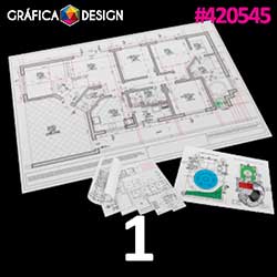 1 cópia | Plotagem de Projetos A1 - 59,4x84,1cm (Traços) | id 420545 | 59x84cm A1 +-8 Folhas A4 | Papel Sulfite 75g SIMPLES DE IMPRESSORA | Impressão FRENTE Colorida apenas | 4x0 cores