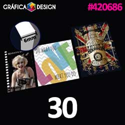 30 unidades | Quadro Decorativo Adesivado com Laminação Fosca  | id 420686 | +-30x30cm | Plástico Colante Vinil Fosco aplicado em Madeira MDF 3mm | Base em Madeira MDF | Impressão FRENTE Colorida apenas | 4x0 cores