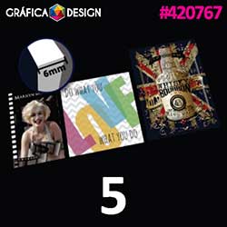 5 unidades | Quadro Decorativo Adesivado com Laminação Fosca  | id 420767 | +-20x30cm | Plástico Colante Vinil Fosco aplicado em Madeira MDF 6mm | Base em Madeira MDF | Impressão FRENTE Colorida apenas | 4x0 cores