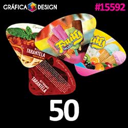 50 cópias iguais | Ventarola | id 15592 | 20x27cm A4 MINI | Sulfite Menor | Papel Couchê 300g PAPEL CARTÃO + ENCORPADO | Aplicação de Verniz UV Brilho Total Apenas na Frente + Faca Corte Padrão | Impressão FRENTE e VERSO Coloridos | 4x4 cores