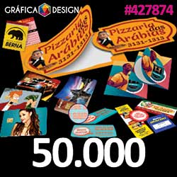 50.000 cópias iguais | Adesivo Político para Portão em Vinil 45x32cm | id 427874 | +-45x32cm | Plástico Colante Vinil | Impressão FRENTE Colorida apenas | 4x0 cores