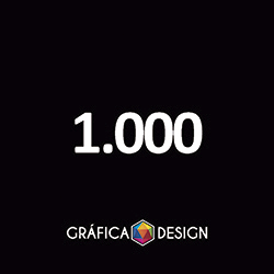 1000 cópias iguais | Cartão | id 15846 | 15x18cm A5 Mini | +-Metade do Sulfite | Papel Couchê 300g PAPEL CARTÃO + ENCORPADO | Aplicação de Verniz UV Brilho Total Frente & Verso | Impressão FRENTE e VERSO Coloridos | 4x4 cores
