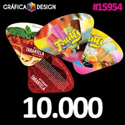10.000 cópias iguais | Ventarola | id 15954 | 20x27cm A4 MINI | Sulfite Menor | Papel Couchê 300g PAPEL CARTÃO + ENCORPADO | Aplicação de Verniz UV Brilho Total Frente & Verso + Faca Corte Padrão | Impressão FRENTE e VERSO Coloridos | 4x4 cores