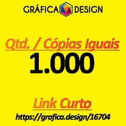 1.000 cópias iguais | Tag Laminação Fosca | id 16704 | 5x9cm CARTÃO PADRÃO | Papel Couchê 300g PAPEL CARTÃO + ENCORPADO | 1 (um) Furo 3 (três) ou 5 (cinco) mm | Impressão FRENTE e VERSO Coloridos | 4x4 cores