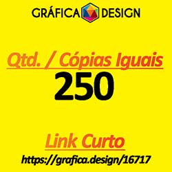 250 cópias iguais | Tag Laminação Fosca | id 16717 | +-18x5cm | Papel Couchê 300g PAPEL CARTÃO + ENCORPADO | 1 (um) Furo 3 (três) ou 5 (cinco) mm | Impressão FRENTE e VERSO Coloridos | 4x4 cores