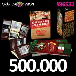 100 cópias iguais | Folder Verniz Total Frente 27x15cm | id 455422 | +-27x15cm | Papel Couchê 300g PAPEL CARTÃO + ENCORPADO | Impressão FRENTE Colorida apenas | 4x0 cores