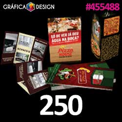 1.000 cópias iguais | Folder Verniz Total Frente e Verso 27x15cm | id 456061 | +-27x15cm | Papel Couchê 300g PAPEL CARTÃO + ENCORPADO | Impressão FRENTE Colorida apenas | 4x0 cores