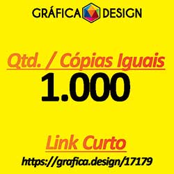 1.000 cópias iguais | Tag Laminação Fosca | id 17179 | +-4x5cm | Papel Couchê 300g PAPEL CARTÃO + ENCORPADO | 1 (um) Furo 3 (três) ou 5 (cinco) mm | Impressão FRENTE e VERSO Coloridos | 4x4 cores