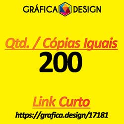 200 cópias iguais | Tag | id 17181 | +-4x5cm | Papel Supremo 300g VERSO IDEAL PARA ESCREVER | 1 (um) Furo 3 (três) ou 5 (cinco) mm | Impressão FRENTE Colorida apenas | 4x0 cores