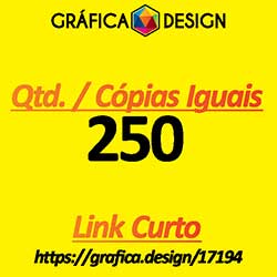 250 cópias iguais | Tag | id 17194 | 5x9cm CARTÃO PADRÃO | Papel Supremo 300g VERSO IDEAL PARA ESCREVER | 1 (um) Furo 3 (três) ou 5 (cinco) mm | Impressão FRENTE Colorida apenas | 4x0 cores