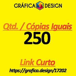 250 cópias iguais | Tag | id 17202 | 5x9cm CARTÃO PADRÃO | Papel Supremo 300g VERSO IDEAL PARA ESCREVER | 1 (um) Furo 3 (três) ou 5 (cinco) mm | Impressão FRENTE e VERSO Coloridos | 4x4 cores