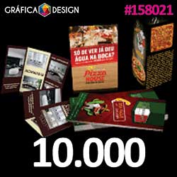 1.000.000 cópias iguais | Folder 7x10cm | id 10553 | 7x10cm A7 Tipo Santinho +-8 dentro da Sulfite | Papel Couchê 90g PROMOCIONAL | Impressão FRENTE Colorida apenas | 4x0 cores