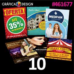 10 cópias iguais | Cartaz/Pôster/Folder/Papel Bandeja/Tapete para Carro 30x42cm | id 461677 | 30x42cm A3 Sulfite Duplo | 2x A4 | Papel Couchê 90g PROMOCIONAL | Impressão FRENTE e VERSO Coloridos | 4x4 cores