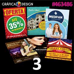 3 cópias iguais | Cartaz/Pôster/Folder/Papel Bandeja/Tapete para Carro 44x62cm | id 463486 | 44x62cm A2 SUPER | 4x Sulfite | Papel Couchê 150g Padrão MELHOR | Impressão FRENTE Colorida apenas | 4x0 cores