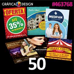 50 cópias iguais | Cartaz/Folder/Pôster 29,7x63cm | id 463768 | 30x63cm A4 TRIPLO | 3x Sulfite | Papel Couchê 150g Padrão MELHOR | Impressão FRENTE Colorida apenas | 4x0 cores