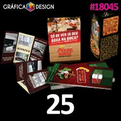 1.000 cópias iguais | Folder Kraft 240g com Tinta Branca 20x27cm | id 458536 | 20x27cm A4 MINI | Sulfite Menor | Papel Kraft 240g MARROM + 5º Cor BRANCA | Impressão FRENTE e VERSO Coloridos | 4x4 cores