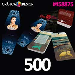 500 cópias iguais | Cartela para Bijuterias Kraft 240g com Tinta Branca 13x4,8cm | id 458875 | +-13x5cm | Papel Kraft 240g MARROM + 5º Cor BRANCA | Corte Especial Padrão | 2 (dois) Furos 5mm + 4 (quatro) Furos 1mm | Impressão FRENTE e VERSO Coloridos