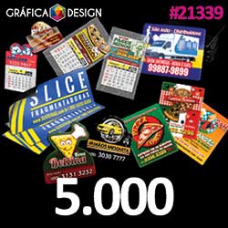 5.000 cópias iguais | Ímã de Geladeira com Faca Personalizada Supremo | id 21339 | +-4x5cm | Manta Magnética Total no Verso | Corte Especial | Impressão FRENTE Colorida apenas | 4x0 cores