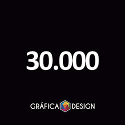 30.000 cópias iguais | Encarte Supermercado/Loja | id 22482 | 31x44cm A3 SUPER | +-Sulfite Duplo | Papel Couchê 80g PAPEL + BARATO | 1 (uma) Dobra | Impressão FRENTE e VERSO Coloridos | 4x4 cores