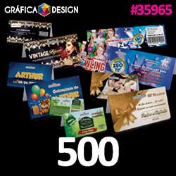 500 cópias iguais | Solapa Verniz Total Frente  | id 35965 | 10x9cm A7 SUPER | Papel Supremo 300g VERSO IDEAL PARA ESCREVER | Faca Corte Padrão | Impressão FRENTE Colorida apenas | 4x0 cores