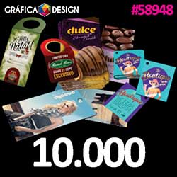 10.000 cópias iguais | Tag Laminação Fosca e Hot-Stamping Frente | id 58948 | +-18x5cm | Papel Couchê 300g PAPEL CARTÃO + ENCORPADO | 1 (um) Furo 3 (três) ou 5 (cinco) mm | Impressão FRENTE e VERSO Coloridos | 4x4 cores