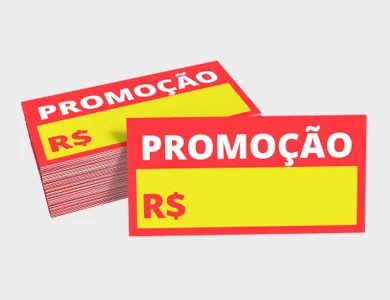 Cartazete Promocional Personalizável | Papel Supremo 300g | 8x4cm | Impressão Só Frente | 4x0 cores