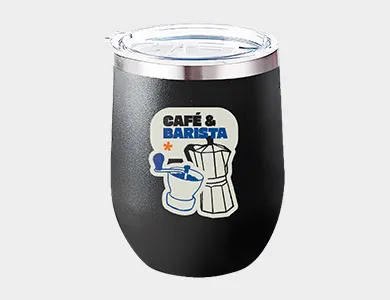 Copo Cuia 360ml com Tampa e Acrilico Impressão DTF | Impressão Só Frente | 4x0 cores