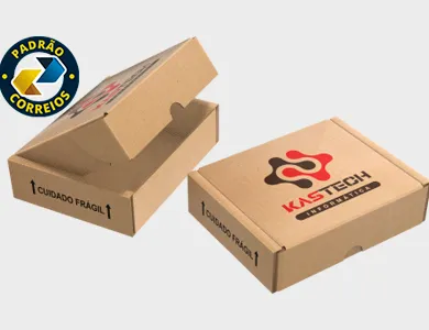 Embalagem para Correios/Ecommerce 01 Papelão 340g 14,5x11,6x3,5cm | Impressão Só Frente | 4x0 cores