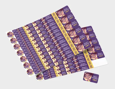 Etiqueta Escolar de Papel 28x40cm | Impressão Só Frente | 4x0 cores