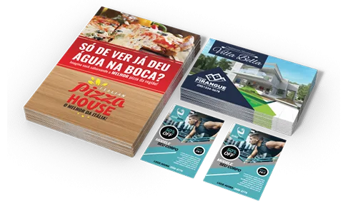 Folder | Papel Couchê 120g | 15x21cm | Impressão Frente e Verso | 4x4 cores
