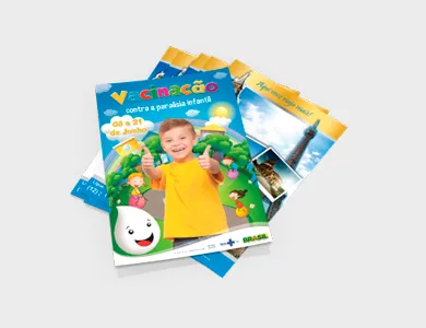 Folha Inteira | Papel Couchê 300g | 66x96cm | Impressão Frente e Verso | 4x4 cores