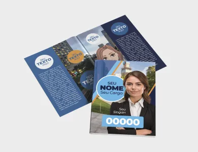 Jornais Eleitorais | Papel Couchê 120g | 10x15cm 8 Páginas | Impressão Frente e Verso | 4x4 cores