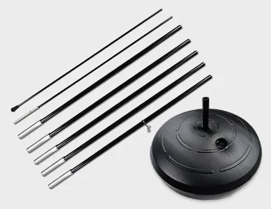 Kit Base Plástica e Hastes para Wind Banner Gigante