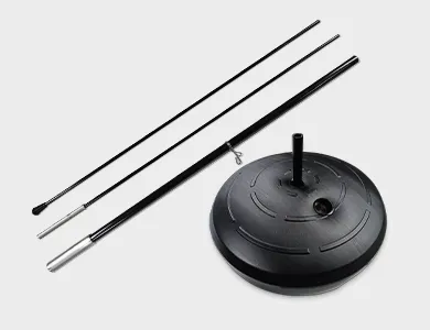 Kit Base Plástica e Hastes para Wind Banner Mini