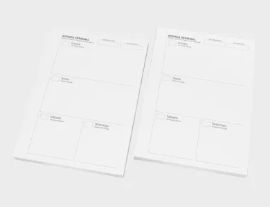 Miolo de Agenda A5 | Papel Sulfite 75g | PB - Modelo Planner 2027 - 1x1