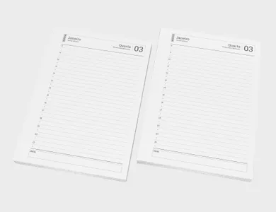 Miolo de Agenda A6 | Papel Sulfite 75g | PB - Modelo Diária 2027 - 1x1