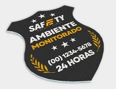 Placas de Sinalização/imobiliária com Corte Especial em Polionda Branca 3mm com Impressão Direta 60x48cm - 4x0